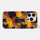 Zwarte katten en pompoenen 2 iPhone hoesje (Achterkant horizontaal)