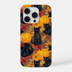 Zwarte katten en pompoenen 2 iPhone 15 pro case