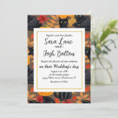 Zwarte katten en pompoenen 2 kaart (Staand voorkant)