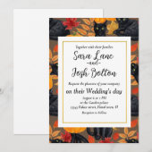 Zwarte katten en pompoenen 2 kaart (Voorkant / Achterkant)