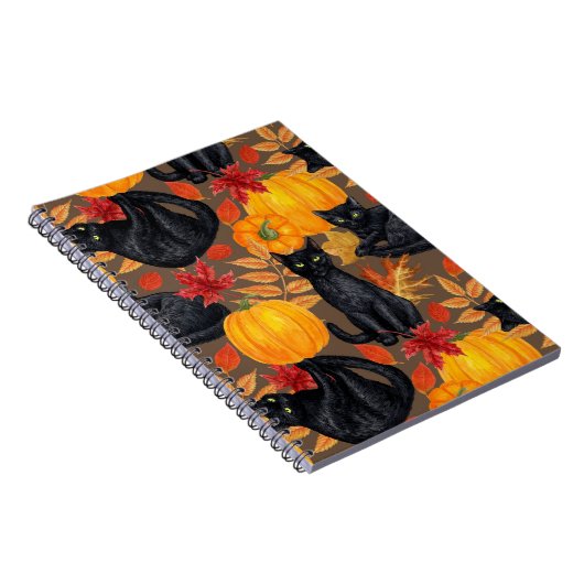 Zwarte katten en pompoenen 2 notitieboek (Rechterzijde)