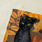 Zwarte katten en pompoenen 2 strandlaken (In situ)