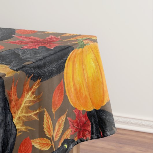 Zwarte katten en pompoenen 2 tafelkleed (Voorbeeld)