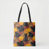 Zwarte katten en pompoenen 2 tote bag (Voorkant)