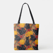 Zwarte katten en pompoenen 2 tote bag (Achterkant)