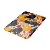 Zwarte katten en pompoenen badmat (Gekanteld)