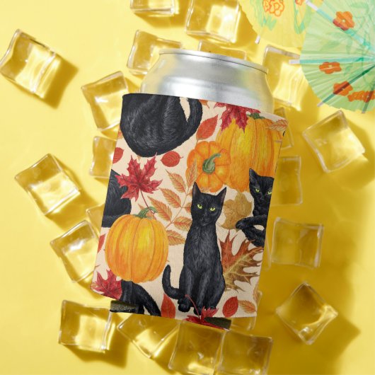 Zwarte katten en pompoenen blikjeskoeler (Insitu Zomer)