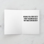 Zwarte katten en pompoenen feestdagen kaart (Binnen)