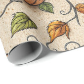 Zwarte katten en pompoenen Halloween patroon Cadeaupapier (Rol Hoek)