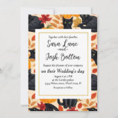 Zwarte katten en pompoenen kaart (Voorkant)