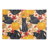 Zwarte katten en pompoenen kussensloop (Achterkant-Links)