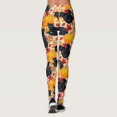 Zwarte katten en pompoenen leggings (Achterkant)