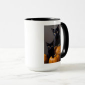 Zwarte katten en pompoenen mok (Voorkant rechts)