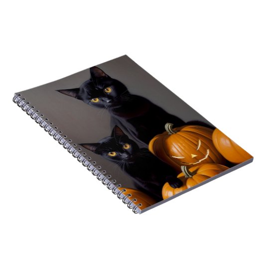 Zwarte katten en pompoenen notitieboek (Rechterzijde)
