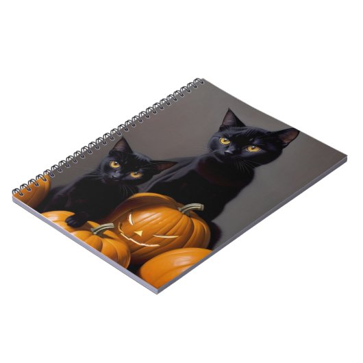 Zwarte katten en pompoenen notitieboek (Linkerzijde)