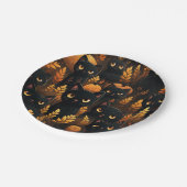 Zwarte katten en pompoenen papieren bordje (Gekanteld)