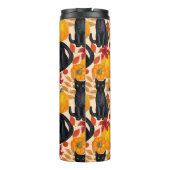 Zwarte katten en pompoenen thermosbeker (Achterkant)