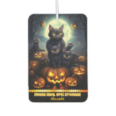 Zwarte katten en pompoenen tijdens Halloween Luchtverfrisser (Voorkant)