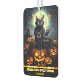 Zwarte katten en pompoenen tijdens Halloween Luchtverfrisser (Links)