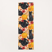 Zwarte katten en pompoenen yogamat (Voorkant)