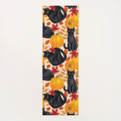 Zwarte katten en pompoenen yogamat (Achterkant)