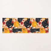Zwarte katten en pompoenen yogamat (Voorkant (horizontaal))