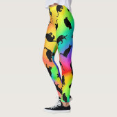 Zwarte Katten en Regenboog Leggings (Links)