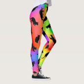 Zwarte Katten en Regenboog Leggings (Rechts)