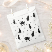 Zwarte katten en sterren Halloween Bedankzakje (Geknipt)