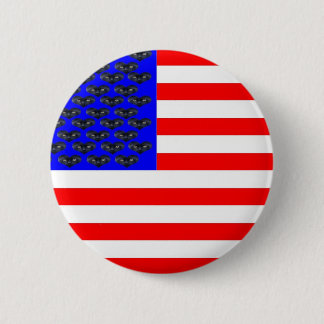 Zwarte katten en strips ronde button 5,7 cm