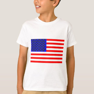 Zwarte katten en strips t-shirt