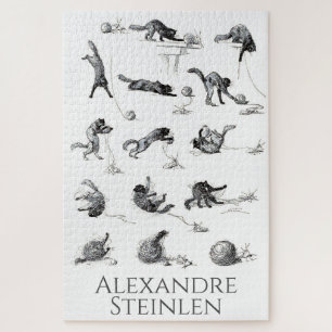Zwarte katten- en woolen-garen, Alexandre Steinlen Legpuzzel