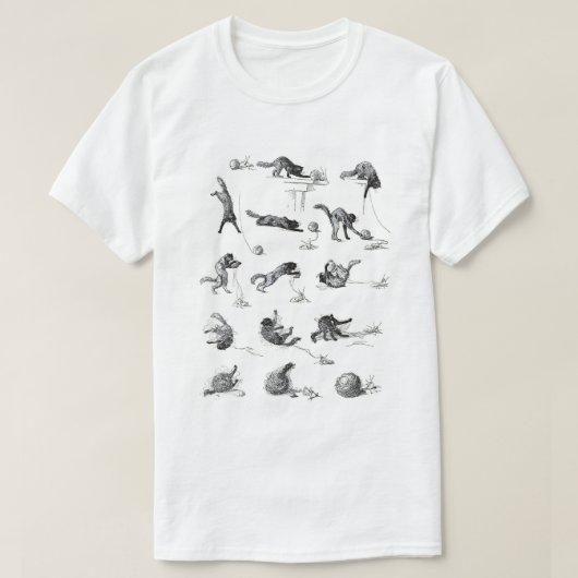 Zwarte katten- en woolen-garen, Alexandre Steinlen T-shirt (Design voorkant)