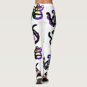Zwarte Katten feest Leggings (Achterkant)