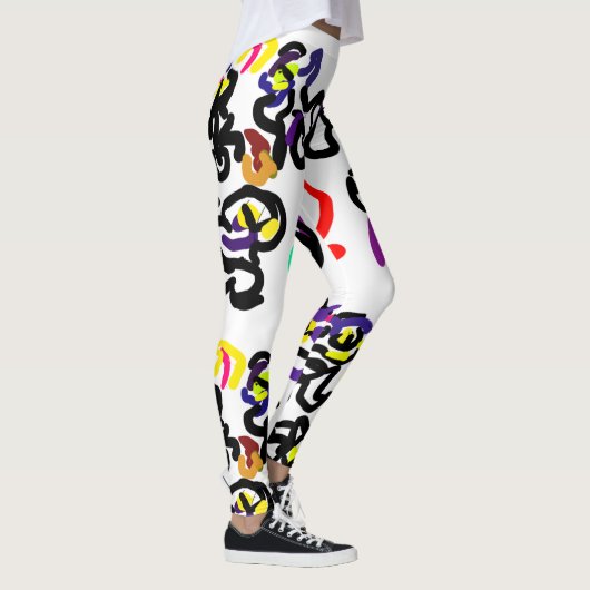 Zwarte Katten feest Leggings (Rechts)