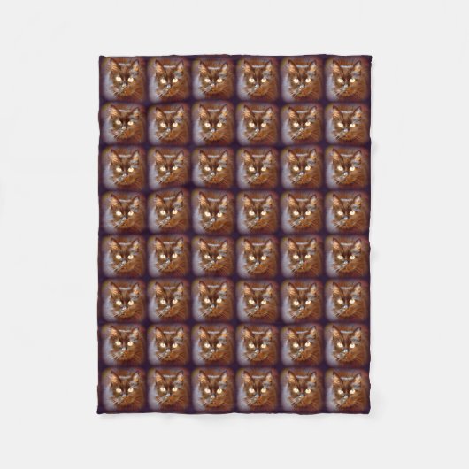 zwarte katten fleece deken (Voorkant)