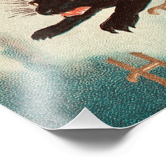  zwarte katten foto afdruk (Hoek)