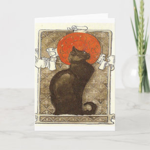 zwarte katten Franse Vintage Kaart
