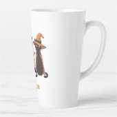 Zwarte katten geesten Halloween Latte Mok (Rechts)