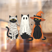 Zwarte katten geesten Halloween Raamsticker (Vel 2)