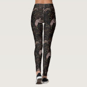 Zwarte katten Gele ogen Leggings (Achterkant)