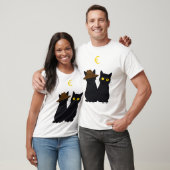 Zwarte katten gele ogen t-shirt (Unisex)