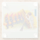  zwarte katten glazen onderzetter (Achterkant)