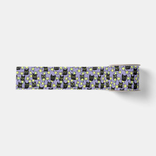 Zwarte katten grosgrain lint