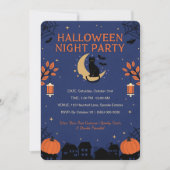 Zwarte Katten Halloween Feest Uitnodiging (Voorkant)