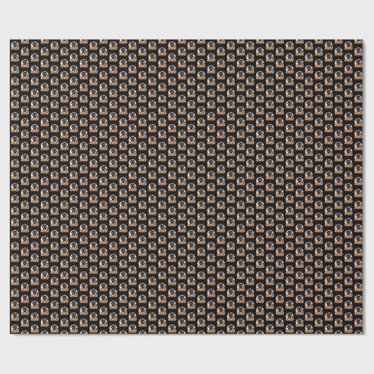 Zwarte Katten Halloween Inpakpapier (Vlak)