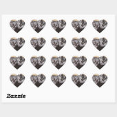 Zwarte katten hart sticker (Vel)