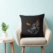 Zwarte katten heersen - Oranje ogen Kussen (Stoel)