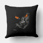 Zwarte katten heersen - Oranje ogen Kussen (Achterkant)