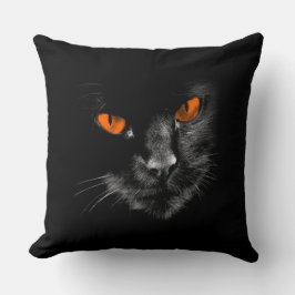 Zwarte katten heersen - Oranje ogen Kussen